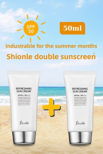 Dual Spf50 Water Based Korean Sunscreen, Korean Sunscreen Cream with Cooling Effect