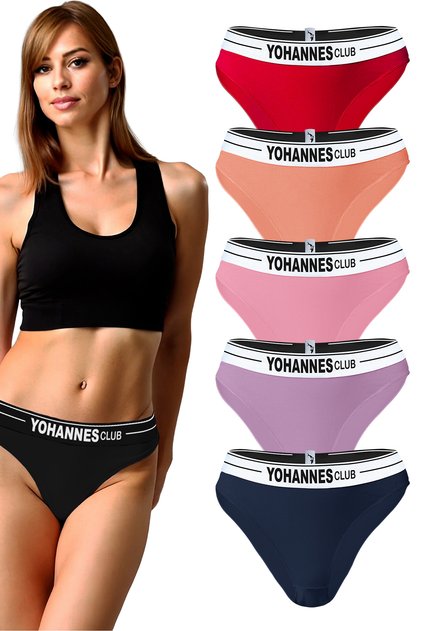 Žene, gumeni Kaiš komad Pamuk komada bikini gaćica, višebojni paket od 5 komada, gumeni Kaiš komad elegantnih gaćica