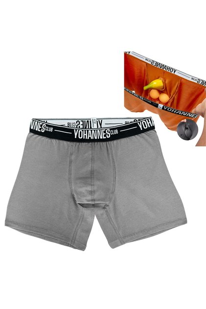 Men'S, Special Anatomical Cotton Boxers, Anatomical Boxers for Sports Activities, Gray