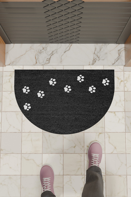 1Modern Digital Doormat Black Multi-Paw Doormat - Front Door Mat