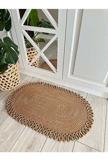 Jute, Straw Patterned Door Mat, Bathroom, Balcony Mat Straw Carpet, Jute Mat