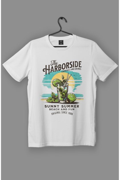 Μπλουζάκι Unisex Youth HarborSide Cocktail με στάμπα Oversize