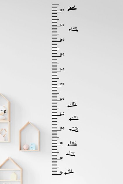 Height Ruler Wall Sticker Children Elongation Measuring Meter Self Adhesive Tape Measure