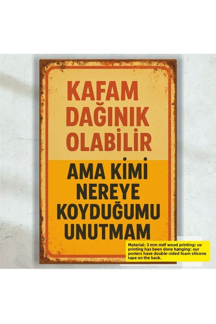 Kimi Where I Put It Dont Forget Funny Witty Promises Wall Sayings Retro Wood Poster Painting