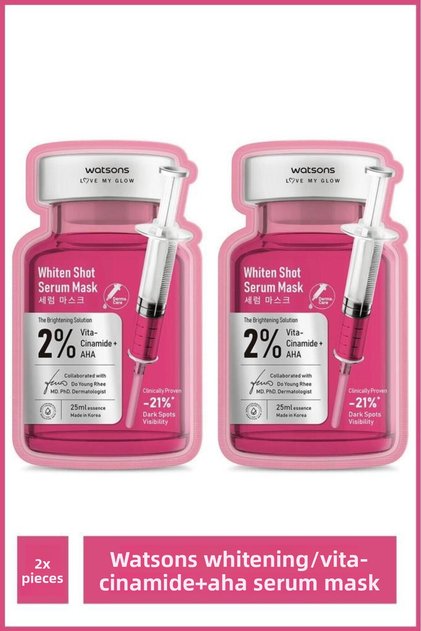 Whitening/ Vita-Cinamide+Aha Serum Mask 2X
