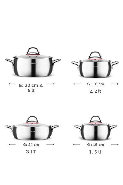 まーすけ NB 16 Mインファーノ EP GP 豪華２台セット送料込み Karaca Emirgan Induction Base 8 Piece Steel Cookware Set- Trendyol