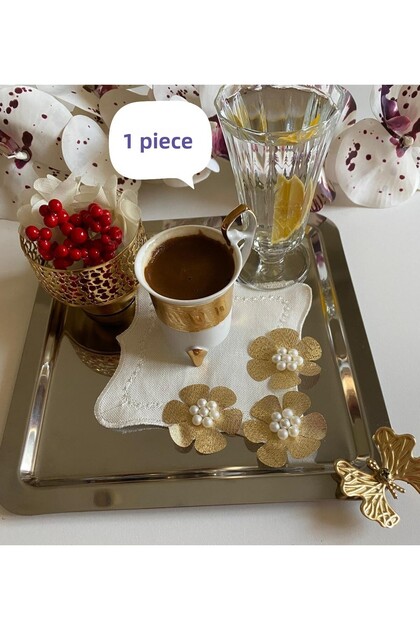 Coffee Side Napkin, Coffee Side Presentation Napkin, Tray Presentation Napkin, Serving Napkin, 3 Sizes, PEARL