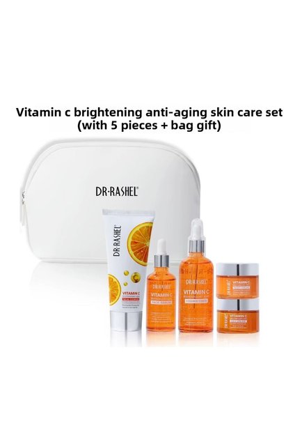 Vitamin C Brightening Anti-Aging Skin Care Set (5 Piece Bag)