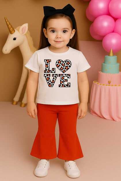 Love Leopard Printed Spanish Suit for Girl