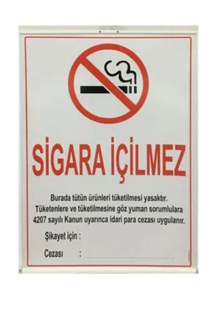 Çıtalı Sigara İçilmez Levhası 50x70 cm