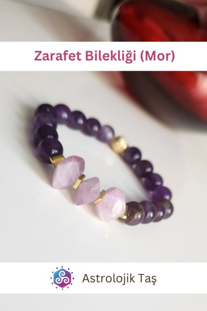 Elegance Bracelet (Purple) Kunzite -Certified- Amethyst Natural Stone