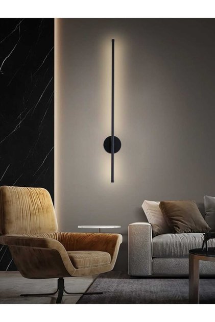 مصباح حائط LED حديث 7202 – 14 واط | 3 أوضاع إضاءة (دافئ، طبيعي، أبيض) | ارتفاع 80 سم