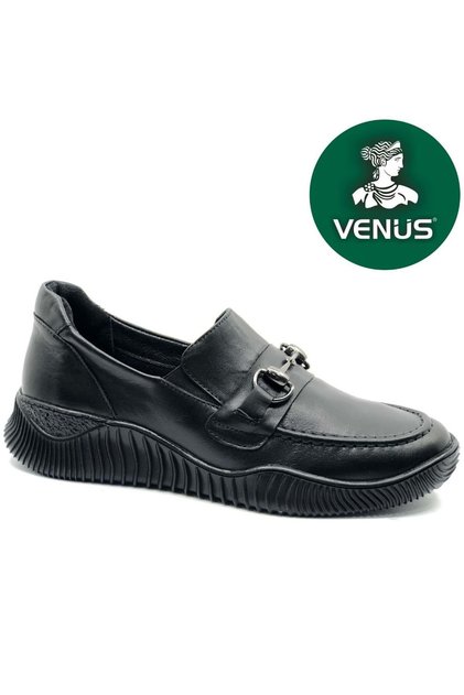 Dugu Genuine Leather Orthopedic Casual Women's Ballerina Shoes Black