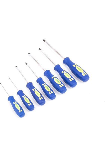 7-Piece Screwdriver Set with Rubber Handles