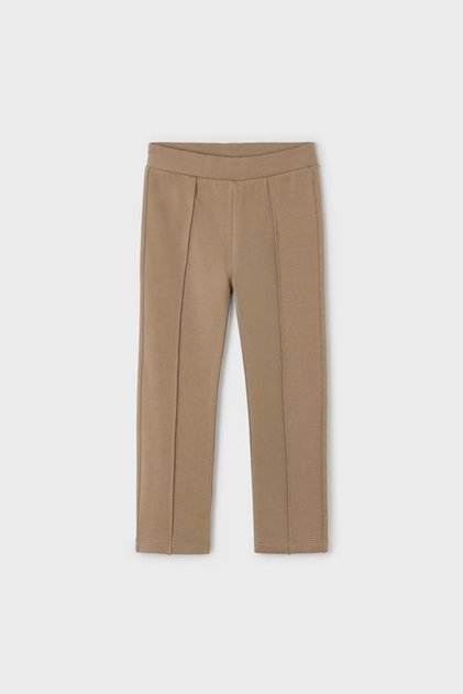Girl's Front Stitched Fleece Trousers - Camel