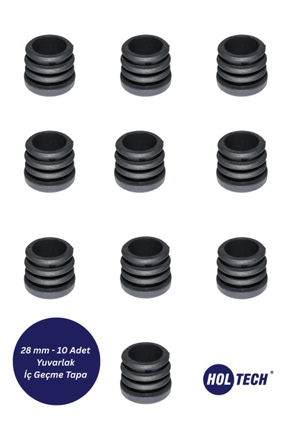 28 mm Plastik İç Geçme Tapa Daire Boru Profil Tapası Plastik Tıpa Plastik Takoz 10 ADET