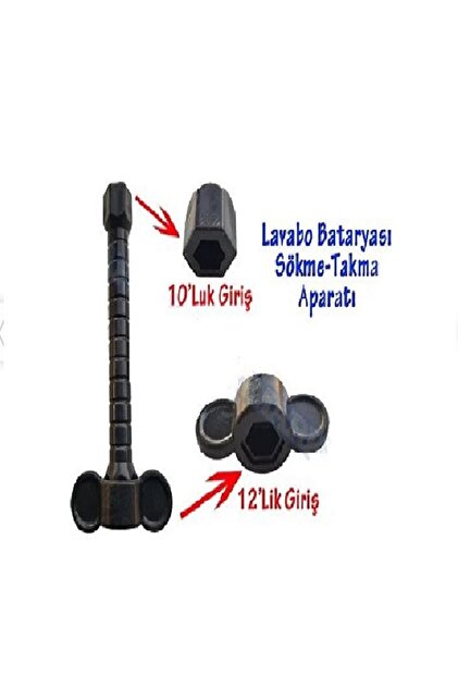 Batarya Musluk Altı Montaj Sabitleme Vida Somun Sıkma Aparatı Kovan Anahtarı