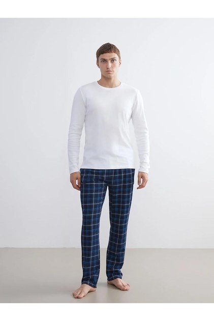 Standard Pattern Plaid Men's Pajama Bottom (W5)