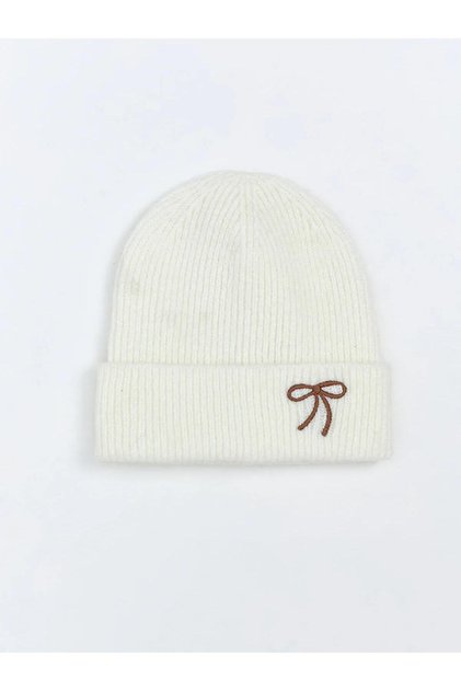 Lcw Bow Embroidered Girl's Beret (W5)