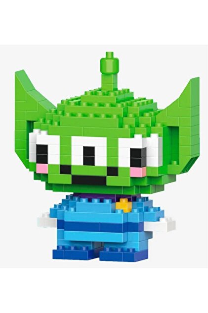 renkli outlet Bricks Alien Küçük Yeşil Adam Yap boz 3D Puzzle Mini