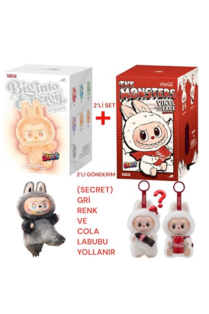 tmtoysandmore Labubu Biginto Energy (SECRET) Gri Ve Labubu X Coca
