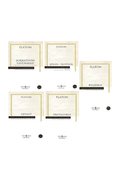 Devlet - Şölen - Dostluk - Sokrates’in Savunması - Phaidros - Protagoras / 5 Book Set - Platon