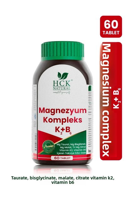 Magnesium Complex 60 Tablets Magnesium Citrate Vitamin B6-K2 Food Supplement