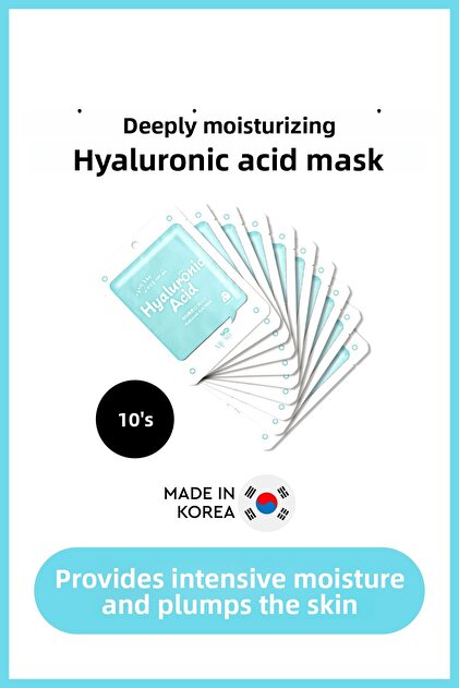 Ten Hyaluronic Acid Mask - Hyaluronic Acid Essence Face Mask 10 Pack
