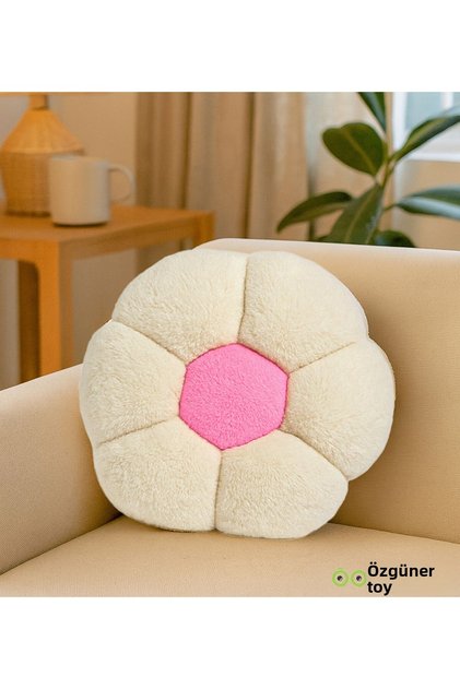 Decorative Daisy Shaped Plush Pillow 40 cm – Soft and Comfortable Design