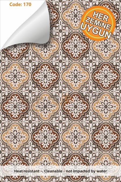 Self Adhesive Water Resistant Tile Bathroom Kitchen Countertop Floor Covering Laminated Code 170