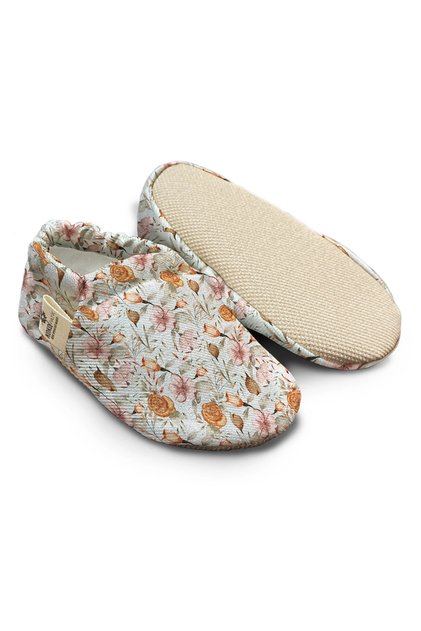 ,Non-Slip Sole,Organic Cotton Home Nursery Booties,Bohemian Flowers Pattern Booties