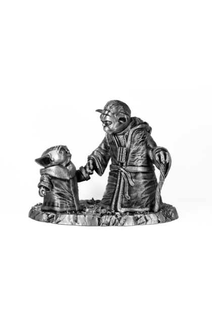 Grogu ve Yoda Figür - 12.5 cm Boyunda