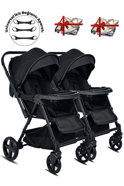 Chicco Ohlala 2 Black Night Twin Ultra Hafif Ikiz Bebek Arabası