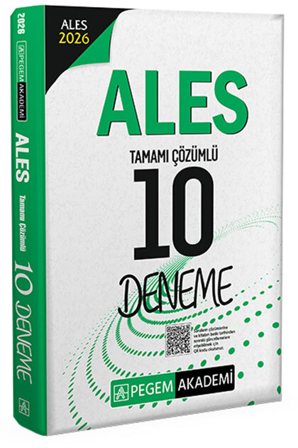 Pegem Akademi Yayıncılık 2026 ALES Tamamı Çözümlü 10 Deneme