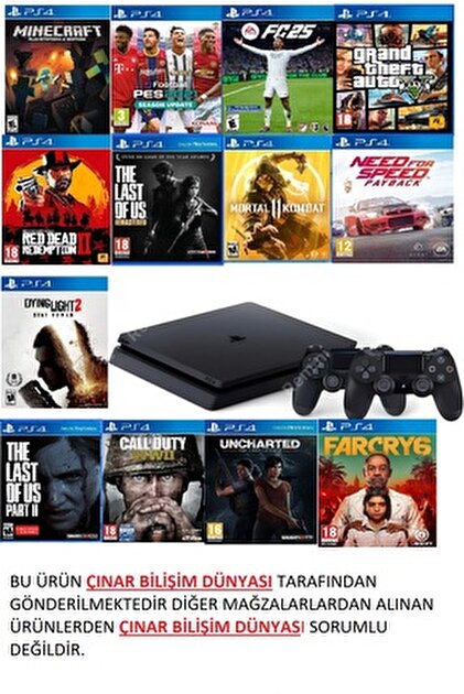 ProGameX Sony Ps4 1 Tb Slim Kasa 20 Oyunlu 2 Adet V2 Kol (11.00V