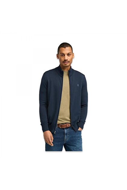 Tb0A2Bmz Williams River Cotton Yd Full Zip Sweate Navy Blue Men's Jacket