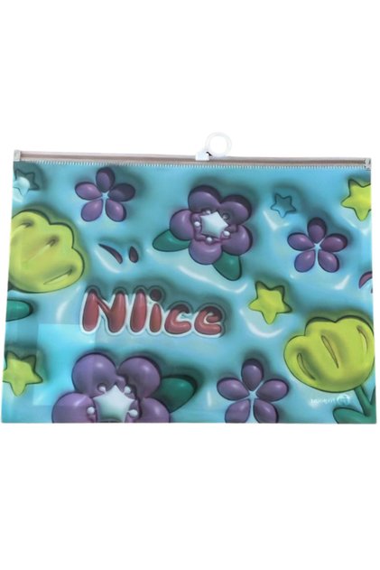 A4 Floral Pattern Zipper File Zipper Envelope File
