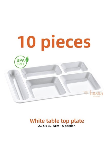 5-Eyed White Table D'Hôte Plate, Table D'Hôte, Table D'Hôte