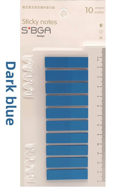 Transparent Dark Blue Color Postit Post-It Post It. Bookmark Bookmark Postit Sticker Note Paper