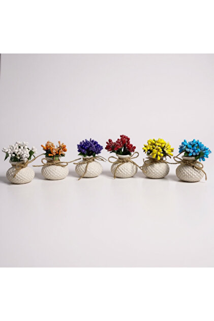 MelDef Altılı Dekoratif Mini Set Çiçekli - Fiyatı, Yorumları