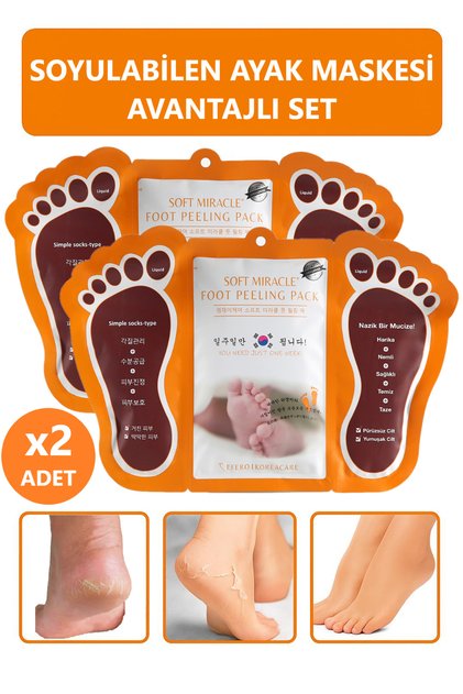 Ayak Soyucu Çorap Ölü Derileri Soyan Ayak Çorabı Peeling Maskesi