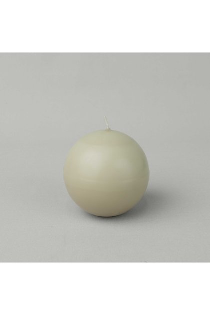 Basic Çap 10 cm Yuvarlak Mum Bej