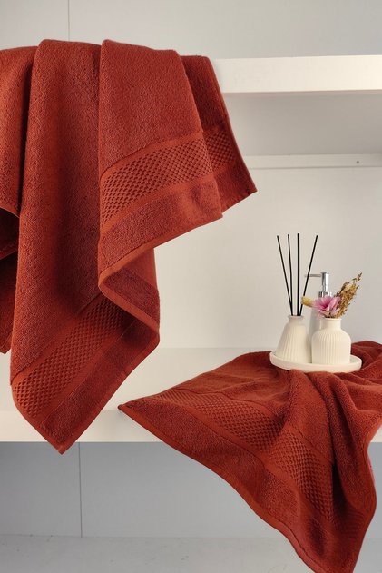 100% Cotton Bath Towel Set-High Water Absorbent and Soft-Tile