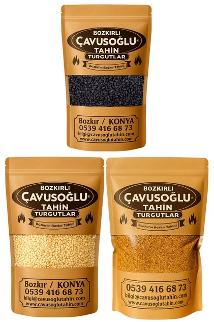 Susam Tanışma Seti (Siyah Susam 100g + Çiğ Beyaz Susam 250g + Odun Ateşinde Kavrulmuş Susam 250g)