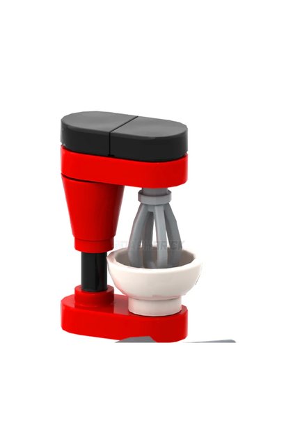 Original Moc Custom Accessory Creator Minifigure Minifigure Building Kitchen Robot Mixer Dough Machine