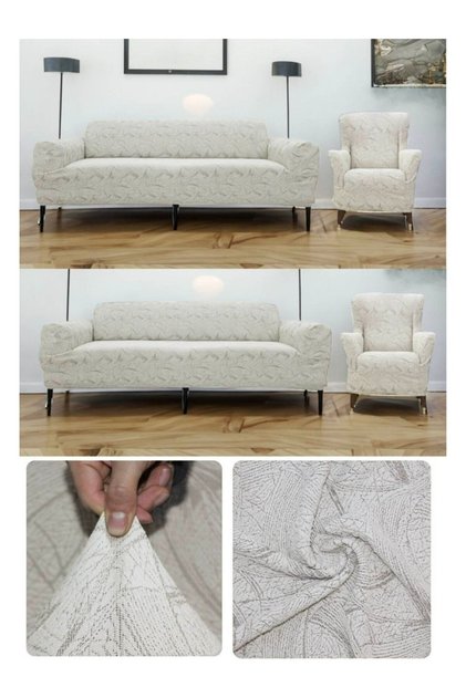 Seat Cover Set Sofa Bed-Sofa Cover Set Jacquard 3 3 1 1 Washable Stretch Elastic Flexible
