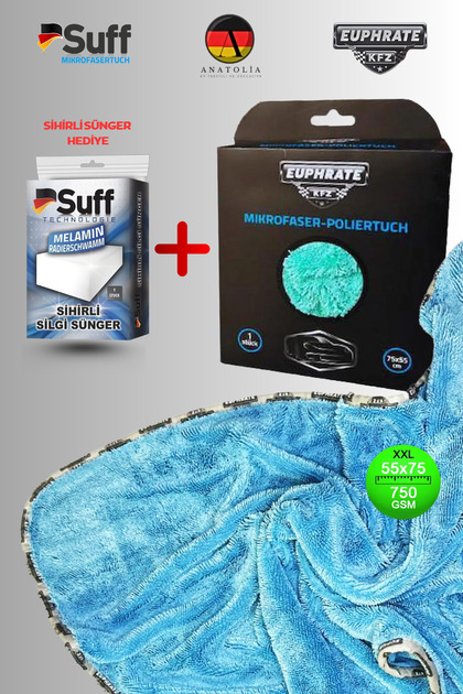 Suff Alman Üretim Tank Bezi 75X55cm ( Mavi-Yeşil- Gri- Bej) ÜRÜN