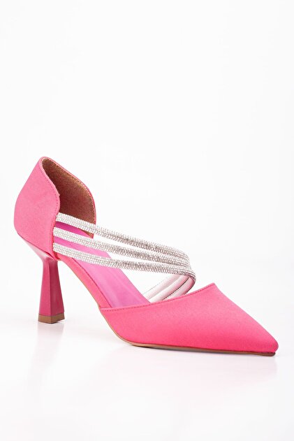 strapless open back dress LODI JUCO PINK SLINGBACK MID-HEEL COURT SHOES