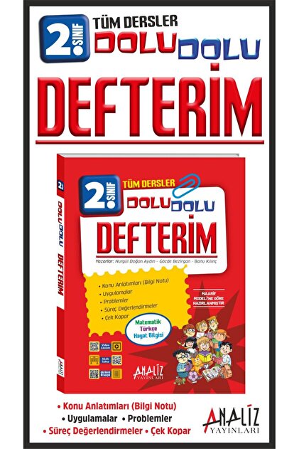 Analiz Yayınları 2.SINIF TÜM DERSLER DOLU DOLU DEFTERİM - Fiyatı