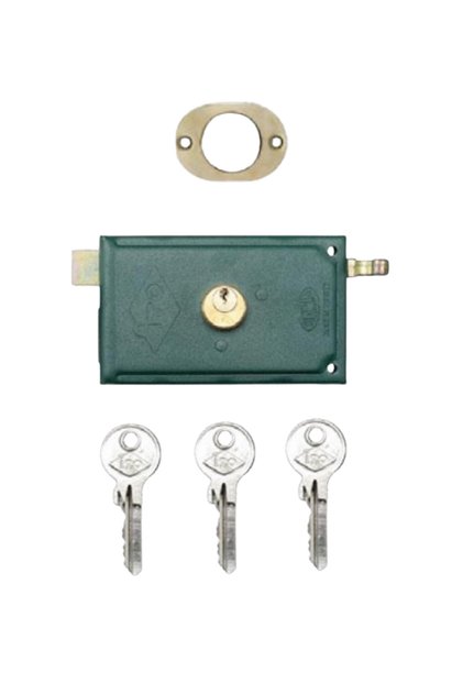 Kilit 1170K Tirajlı Kapı Kilitleri Karşılıksız 140 mm , Yeşil